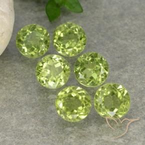 Pedras preciosas de Peridoto Verde Vivo Claro natural de 2.61 ct, Redondo, VVS-VS