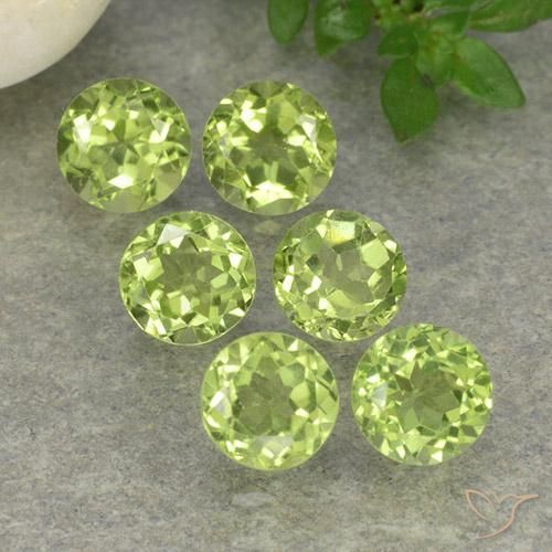 Pedras preciosas de Peridoto Verde Vivo Claro natural de 2.61 ct, Redondo, VVS-VS