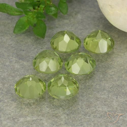 Pedras preciosas de Peridoto Verde Vivo Claro natural de 2.61 ct, Redondo, VVS-VS