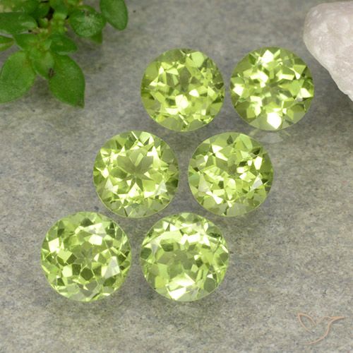 2.42ctw Natural Luz verde Peridoto, Redondo, VVS-VS