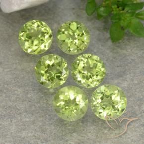 Pedras preciosas de Peridoto Verde Vivo Claro natural de 2.34 ct, Redondo, VVS-VS