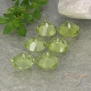 Pedras preciosas de Peridoto Verde Vivo Claro natural de 2.34 ct, Redondo, VVS-VS