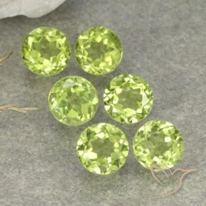 Pedras preciosas de Peridoto Luz verde natural de 2.58 ct, Redondo, VVS-VS