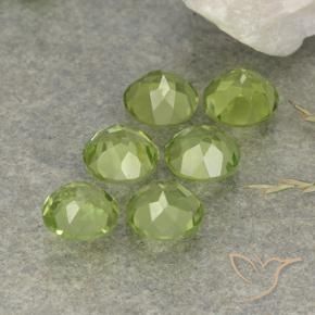 Pedras preciosas de Peridoto Luz verde natural de 2.58 ct, Redondo, VVS-VS
