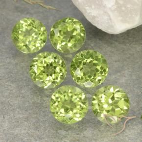 Pedras preciosas de Peridoto Verde Vivo Claro natural de 2.74 ct, Redondo, VVS-VS