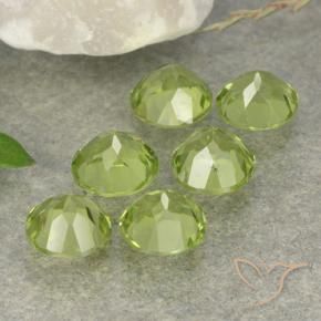 Pedras preciosas de Peridoto Verde Vivo Claro natural de 2.74 ct, Redondo, VVS-VS
