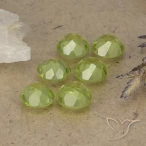 Pedras preciosas de Peridoto Verde Vivo Claro natural de 2.52 ct, Redondo, VVS-VS