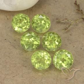 Pedras preciosas de Peridoto Verde Vivo Claro natural de 2.71 ct, Redondo, VVS-VS
