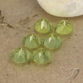 Pedras preciosas de Peridoto Verde Vivo Claro natural de 2.71 ct, Redondo, VVS-VS