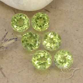 Pedras preciosas de Peridoto Verde Vivo Claro natural de 2.45 ct, Redondo, VVS-VS