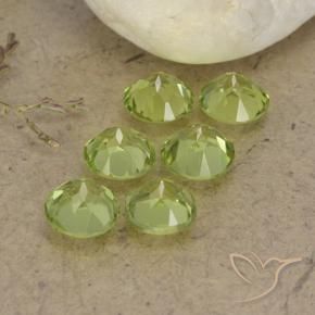 Pedras preciosas de Peridoto Verde Vivo Claro natural de 2.38 ct, Redondo, VVS-VS