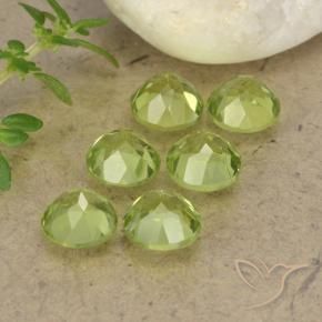 Pedras preciosas de Peridoto Verde Vivo Claro natural de 2.79 ct, Redondo, VVS-VS