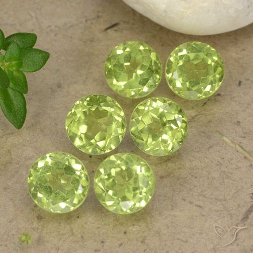 2.73ctw Natural Luz verde Peridoto, Redondo, VVS-VS