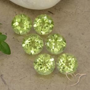 Pedras preciosas de Peridoto Verde Vivo Claro natural de 2.38 ct, Redondo, VVS-VS
