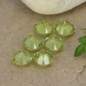 Pedras preciosas de Peridoto Verde Vivo Claro natural de 2.38 ct, Redondo, VVS-VS