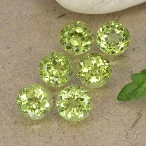 2.72ctw Natural Luz verde Peridoto, Redondo, VVS-VS