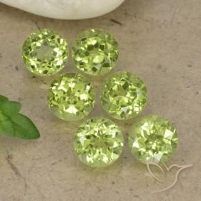 Pedras preciosas de Peridoto Luz verde natural de 2.72 ct, Redondo, VVS-VS