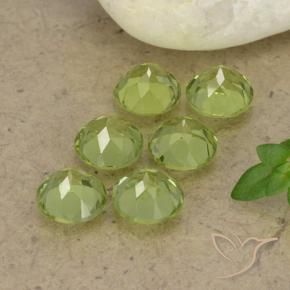 Pedras preciosas de Peridoto Luz verde natural de 2.72 ct, Redondo, VVS-VS