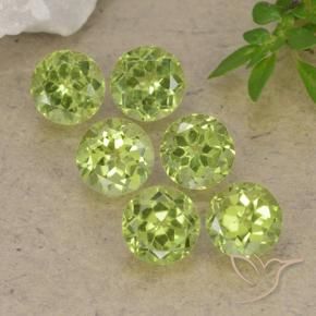 Pedras preciosas de Peridoto Verde Vivo Claro natural de 2.72 ct, Redondo, VVS-VS