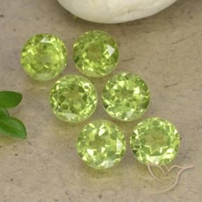 Pedras preciosas de Peridoto Luz verde natural de 2.78 ct, Redondo, VVS-VS