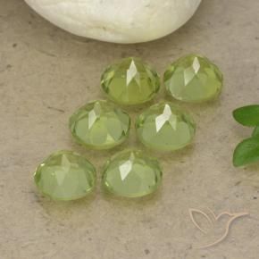 Pedras preciosas de Peridoto Luz verde natural de 2.78 ct, Redondo, VVS-VS