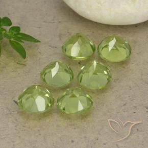 Pedras preciosas de Peridoto Verde Vivo Claro natural de 2.67 ct, Redondo, VVS-VS