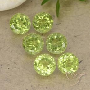 Pedras preciosas de Peridoto Luz verde natural de 2.64 ct, Redondo, VVS-VS