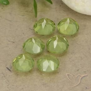 Pedras preciosas de Peridoto Luz verde natural de 2.64 ct, Redondo, VVS-VS
