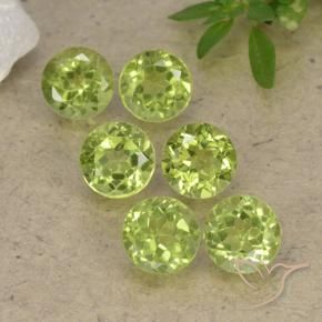 Pedras preciosas de Peridoto Verde Vivo Claro natural de 2.57 ct, Redondo, VVS-VS