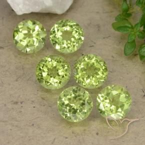 Pedras preciosas de Peridoto Luz verde natural de 2.66 ct, Redondo, VVS-VS