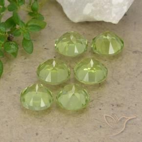 Pedras preciosas de Peridoto Luz verde natural de 2.66 ct, Redondo, VVS-VS