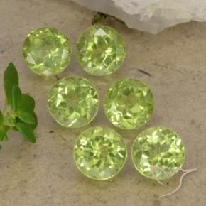 Pedras preciosas de Peridoto Verde Vivo Claro natural de 2.68 ct, Redondo, VVS-VS