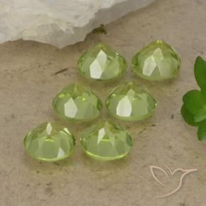 Pedras preciosas de Peridoto Verde Vivo Claro natural de 2.68 ct, Redondo, VVS-VS