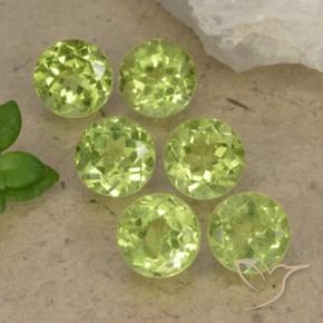 Pedras preciosas de Peridoto Verde Vivo Claro natural de 2.65 ct, Redondo, VVS-VS