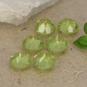 Pedras preciosas de Peridoto Verde Vivo Claro natural de 2.65 ct, Redondo, VVS-VS