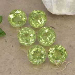 Pedras preciosas de Peridoto Verde Vivo Claro natural de 2.81 ct, Redondo, VVS-VS