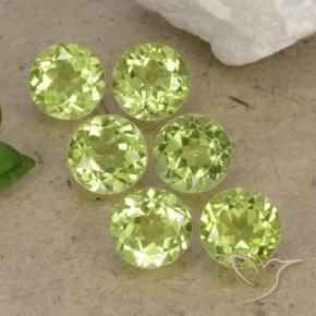 Pedras preciosas de Peridoto Luz verde natural de 2.56 ct, Redondo, VVS-VS