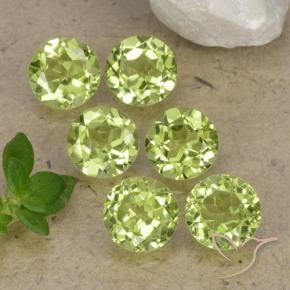 Pedras preciosas de Peridoto Verde Vivo Claro natural de 2.37 ct, Redondo, VVS-VS