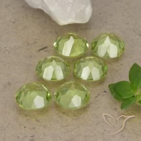 Pedras preciosas de Peridoto Verde Vivo Claro natural de 2.37 ct, Redondo, VVS-VS