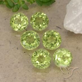 Pedras preciosas de Peridoto Verde Vivo Claro natural de 2.66 ct, Redondo, VVS-VS