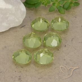 Pedras preciosas de Peridoto Verde Vivo Claro natural de 2.66 ct, Redondo, VVS-VS