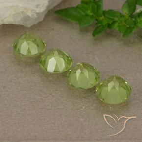 Pedras preciosas de Peridoto Luz verde natural de 1.75 ct, Redondo, VVS-VS