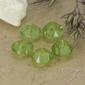 Pedras preciosas de Peridoto Verde Vivo Claro natural de 4.77 ct, Redondo, VS
