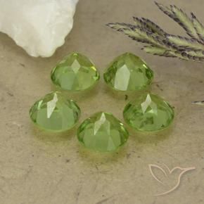 Pedras preciosas de Peridoto Verde Vivo Claro natural de 4.85 ct, Redondo, VS