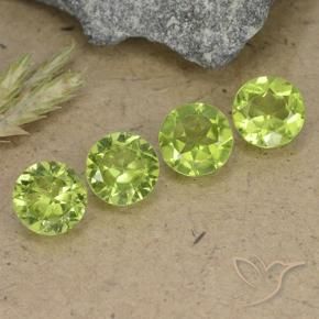 Pedras preciosas de Peridoto Verde Vivo Claro natural de 2.91 ct, Redondo, VS