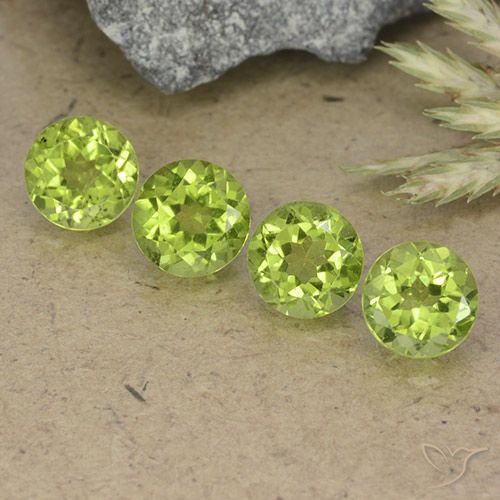 3.53ctw Natural Verde médio Peridoto, Redondo, VS