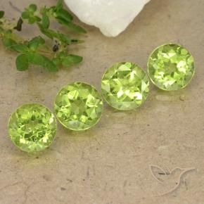 Pedras preciosas de Peridoto Verde Vivo Claro natural de 3.58 ct, Redondo, VS