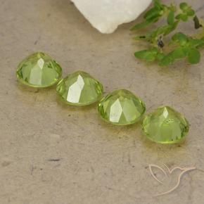 Pedras preciosas de Peridoto Verde Vivo Claro natural de 3.58 ct, Redondo, VS