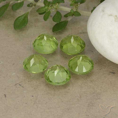 Pedras preciosas de Peridoto Verde Vivo Claro natural de 4.18 ct, Redondo, VS