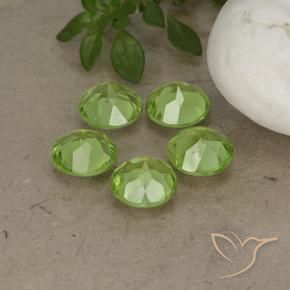 Pedras preciosas de Peridoto Verde Vivo Claro natural de 3.92 ct, Redondo, VS